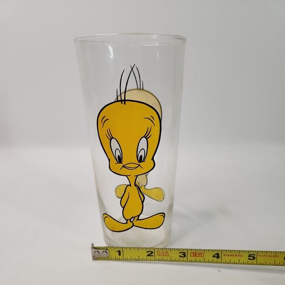 Vintage 1973 Looney Tunes Tweety Bird Warner Bros Pepsi Collector Series Glass - Picture 7 of 8